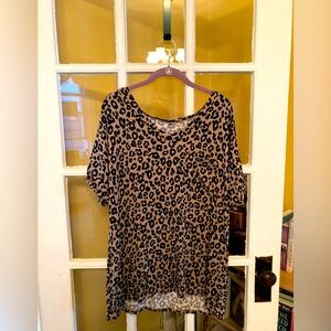 Leopard Print Pocket Tee